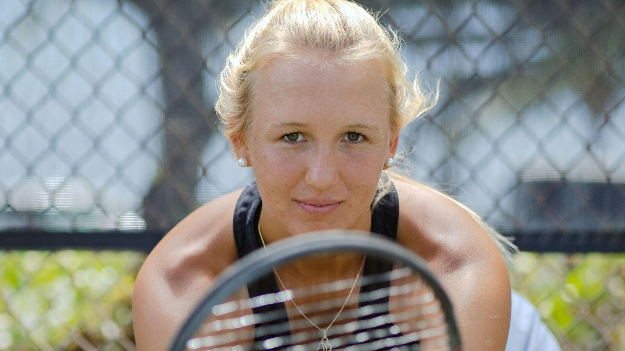 Foto einer Tennisspielerin