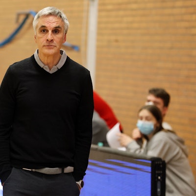 Rheinstars Köln vs. Eintracht Stahnsdorf, 
Basketball, BARMER 2. Basketball Bundesliga ProB, Trainer Stephan Baeck (Rheinstars), 12.03.2022, Herbert Bucco