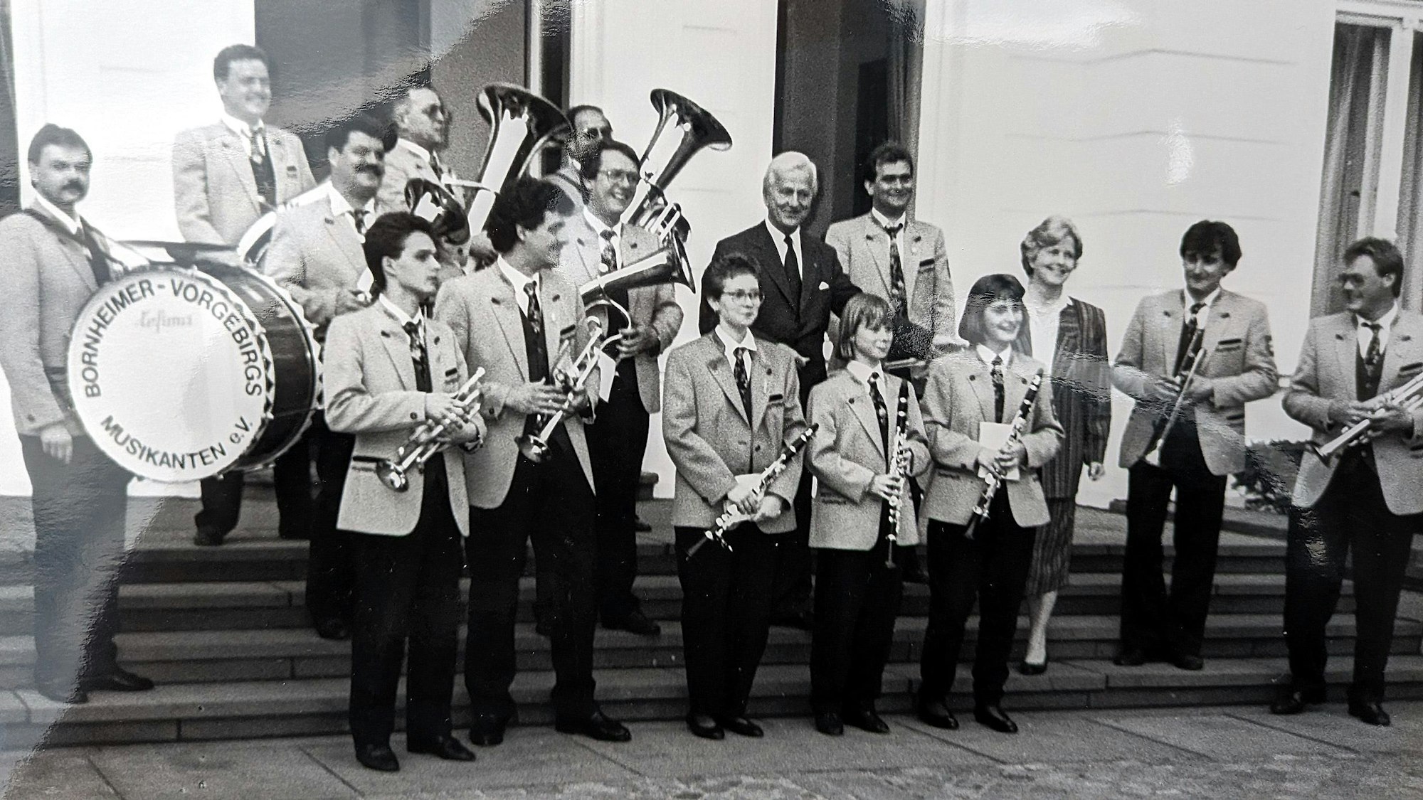 7. Juni 2024. Bornheim. 40 Jahre Vorgebirgsmusikanten. Auftritt bei Richard von Auftritt bei Richard von Weizsäcker 1991.