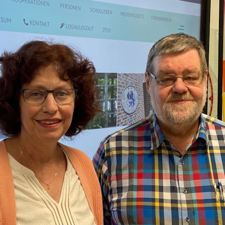 Auf dem Bild ist die Schulleitung der Realschule zu sehen.