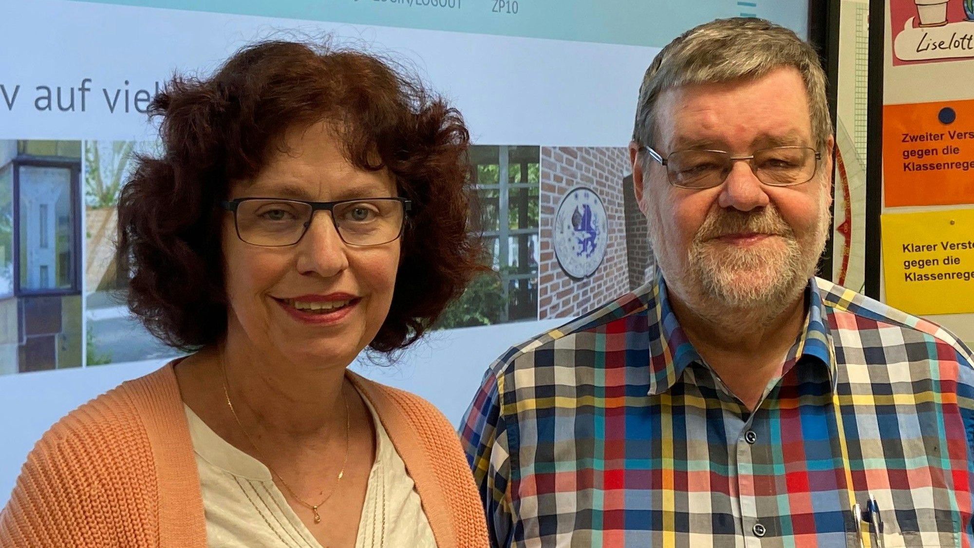 Auf dem Bild ist die Schulleitung der Realschule zu sehen.