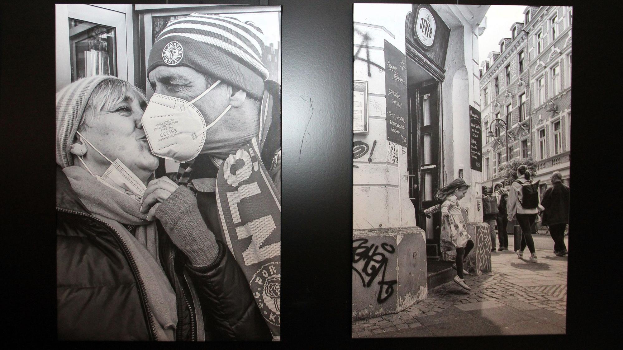 Die Fotoausstellung spiegelt das urbane Leben während der Corona-Pandemie wider.