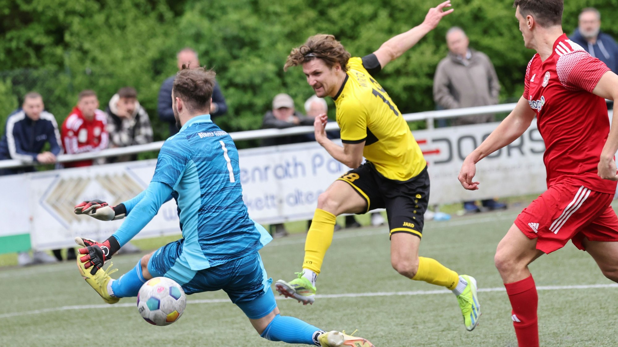 Szene eines Torschusses