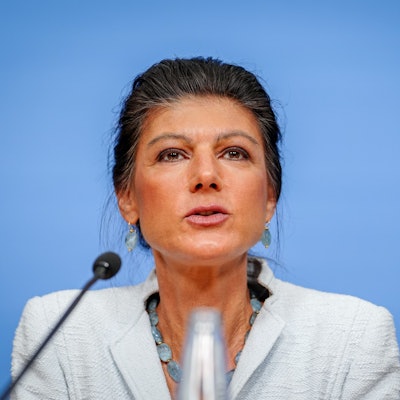 10.06.2024, Berlin: Sahra Wagenknecht, Parteivorsitzende vom Bündnis Sahra Wagenknecht (BSW) und Bundestagsabgeordnete, gibt eine Pressekonferenz nach der Europawahl. Foto: Kay Nietfeld/dpa +++ dpa-Bildfunk +++