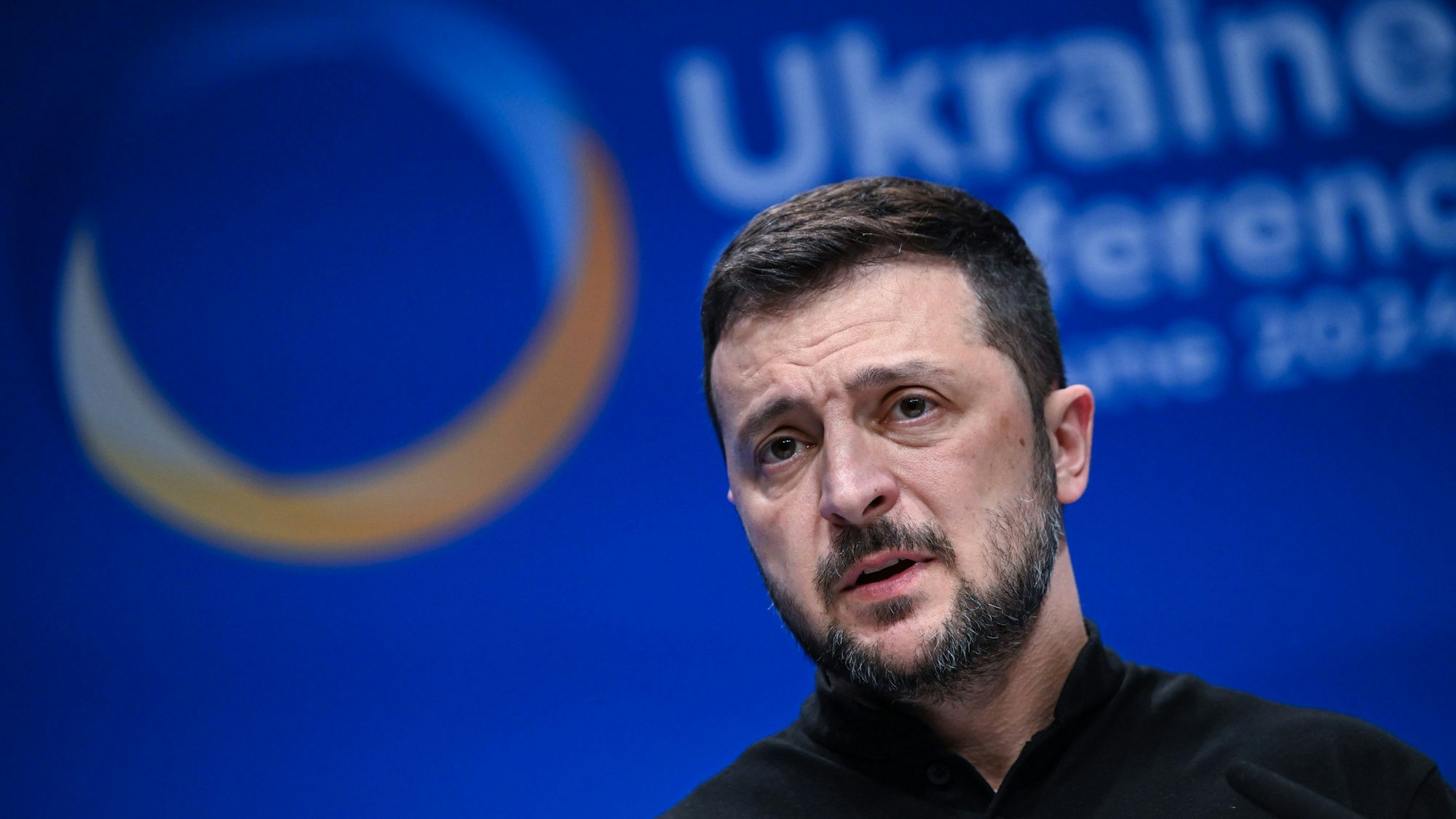 Ukraine-Konferenz in Berlin: Wolodymyr Selenskyj spricht.