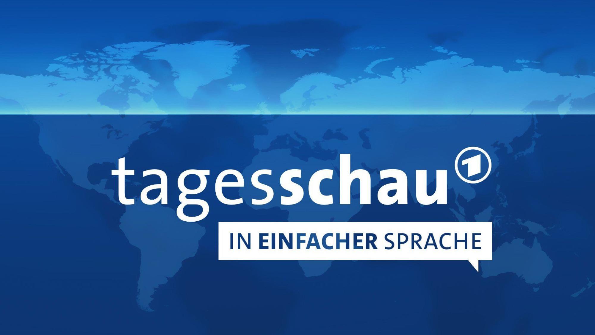 Das Logo des neuen Newsangebots „Tagesschau – in einfacher Sprache“. Aus den rund ein Dutzend Beiträgen der gewohnten News werden dafür etwa vier Themen herausgegriffen und völlig anders aufbereitet.
