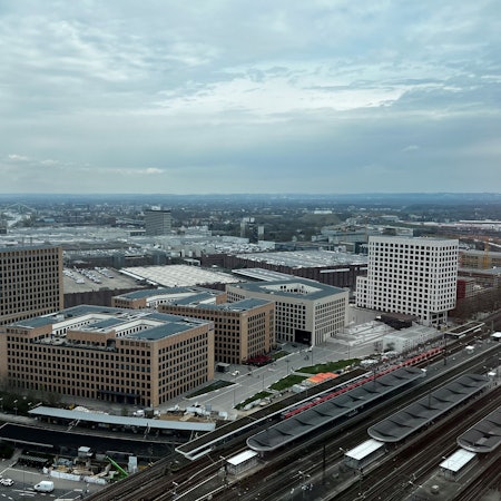 Die Messe City von oben.