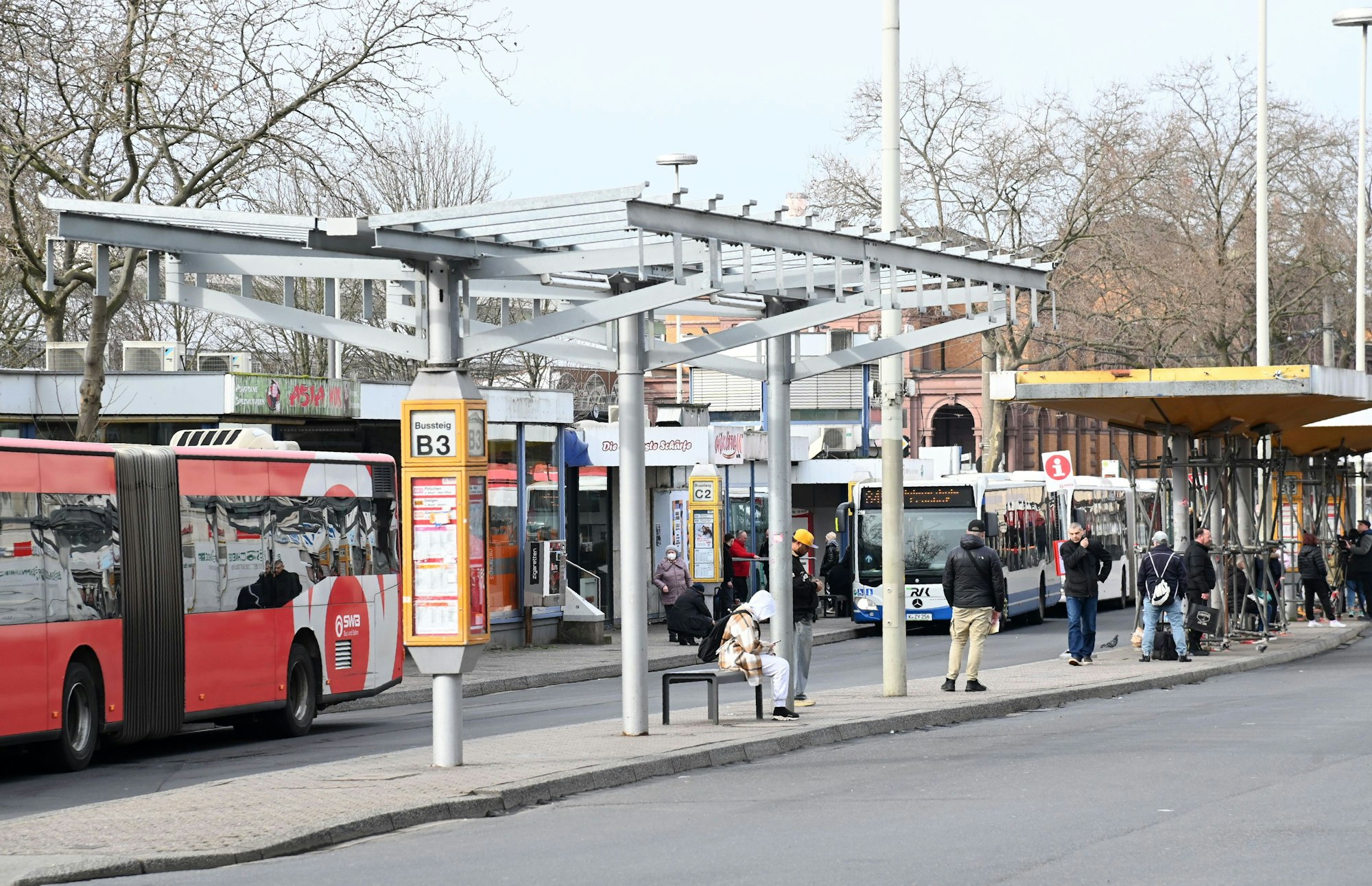 Der Zentrale Busbahnhof in Bonn.