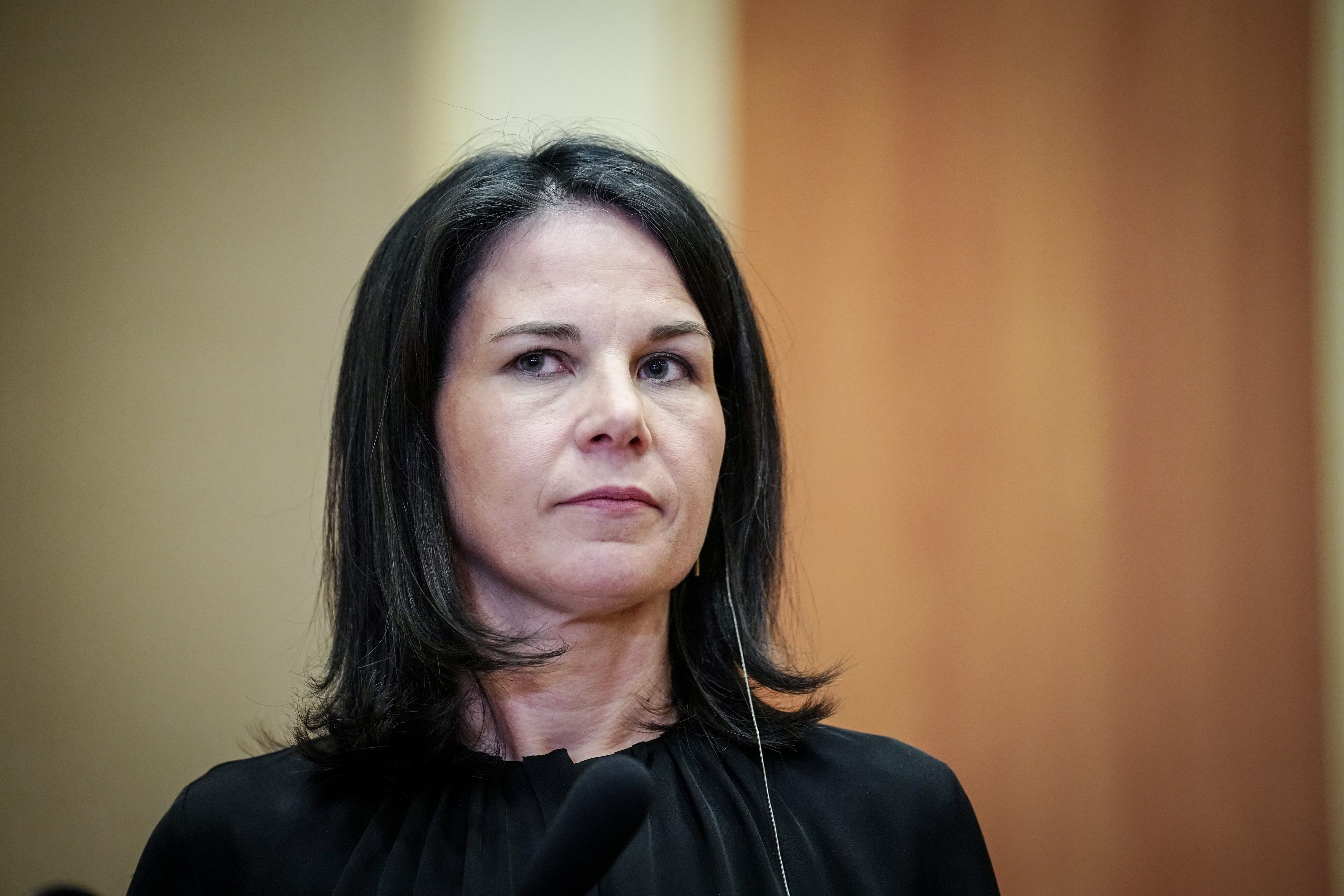 Annalena Baerbock (Bündnis 90/Die Grünen), Außenministerin, bei einer Pressekonferenz. (Archivbild)