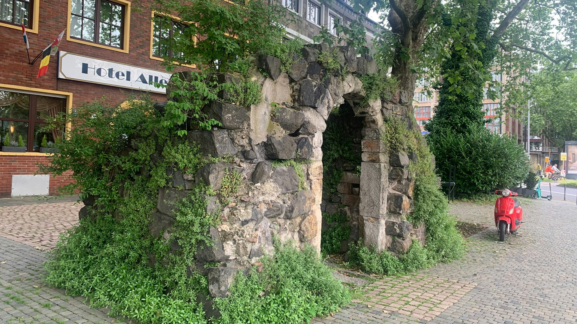 Ein Rest der Stadtmauer aus dem Mittelalter.