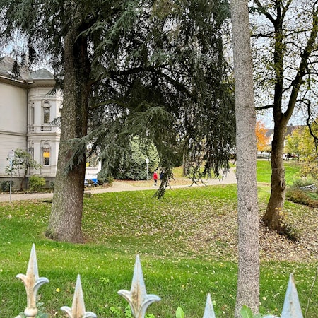 Blick in den Luchtenberg-Richartz-Park in der Burscheider Innenstadt.