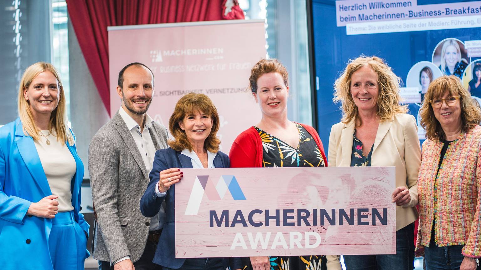 Sie freuen sich auf den neuen Award (v.l.): Marie-Christine Frank, Silvio Bernadowitz, Claudia Schall, Sarah Brasack, Isabella Neven Dumont und Cordula von Wysocki.