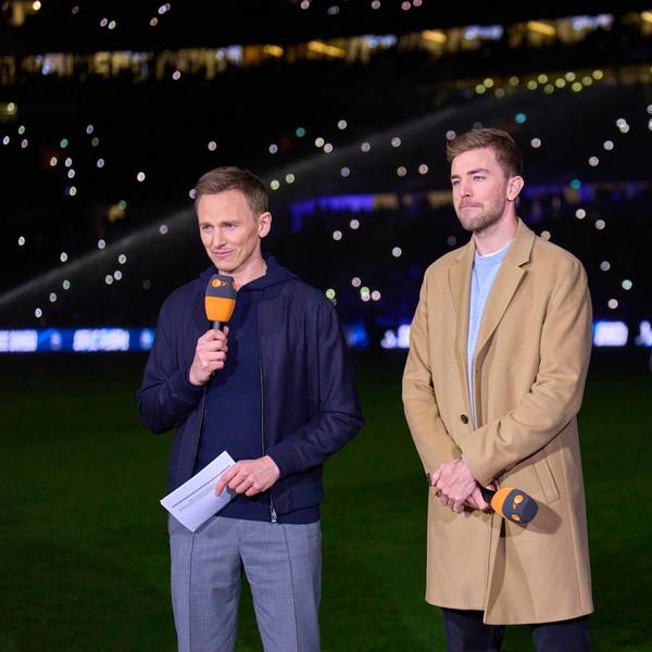 Jochen Breyer, ZDF Fernsehmoderator, Per MERTESACKER, former DFB player Christoph KRAMER ZDF TV experts in the friendly match FRANCE - GERMANY 0-2 FRANKREICH - DEUTSCHLAND 0-2 in preparation for European Championships 2024 on Mar 23, 2024 in Lyon, France.