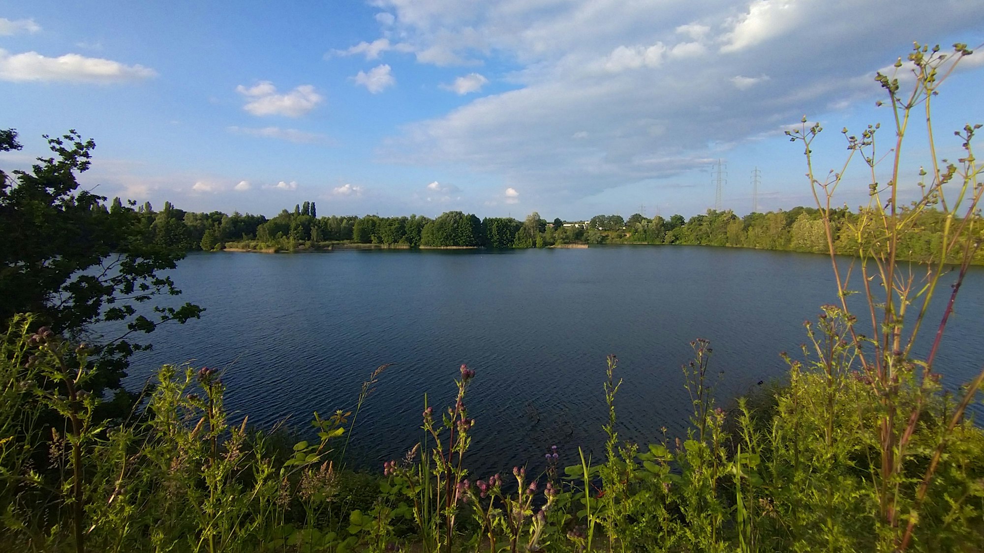 Am Escher See ist Baden erlaubt - aber nur im Beachclub am gegenüberliegenden Ufer.