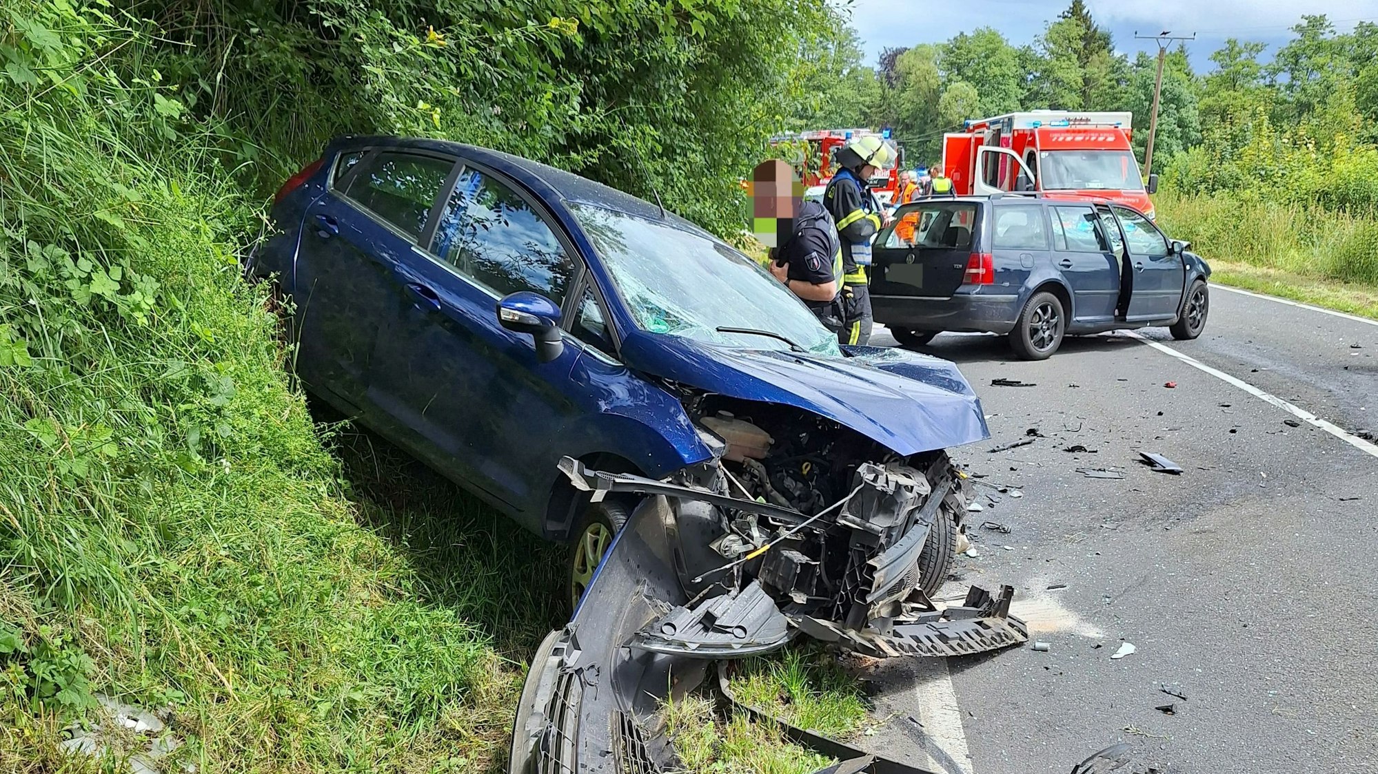 Aufnahme einer Unfallstelle