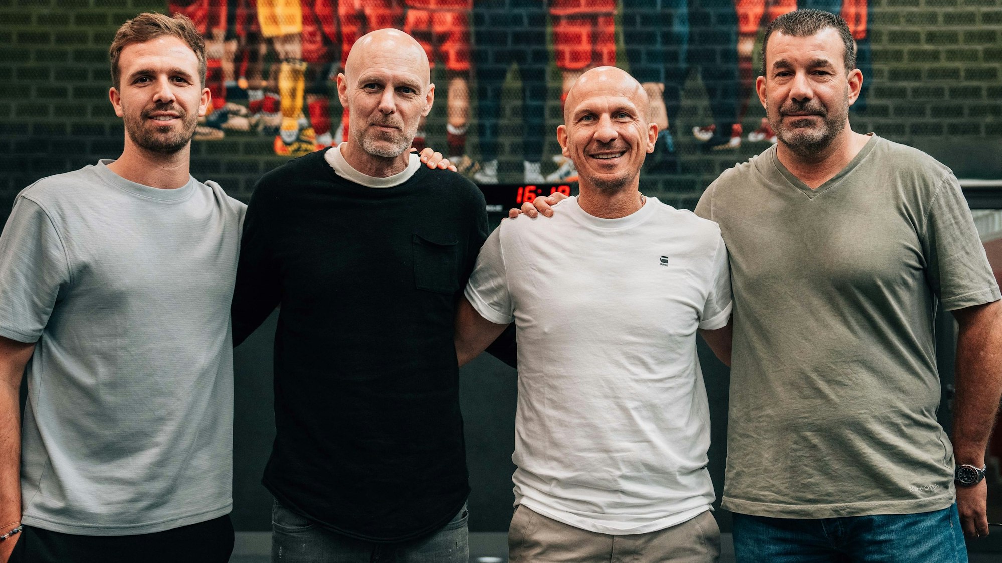 Das neue Trainerteam des 1. FC Köln mit Bernd Eibler, Thomas Hickersberger, Gerhard Struber und Peter Greiber (v.l.n.r.).