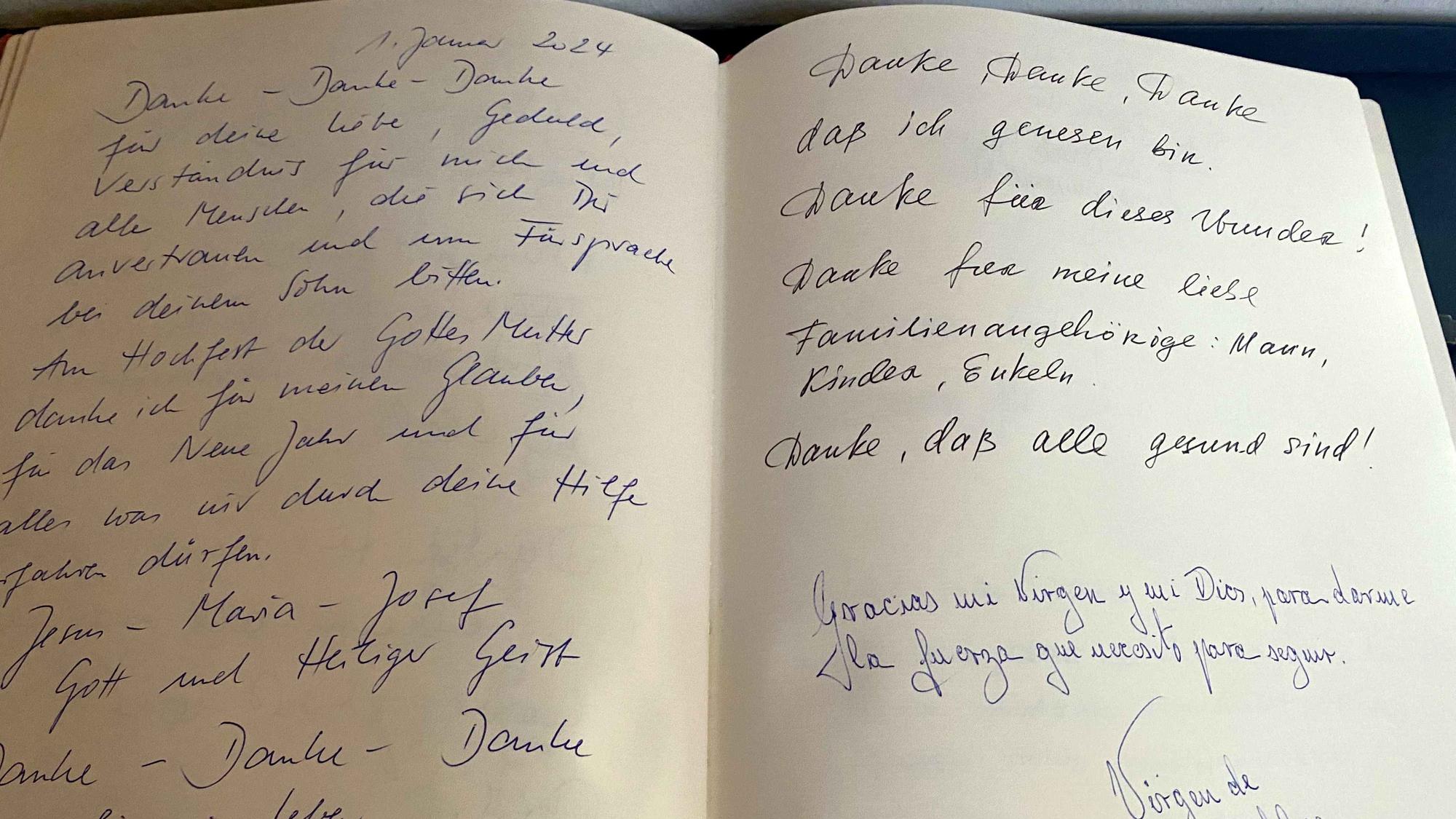 Texte zeugen von Glaube und Hilfe.