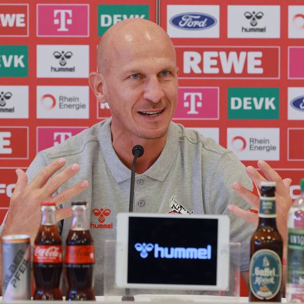 Gerhard Struber bei seiner Vorstellungs-Pressekonferenz im Geißbockheim.