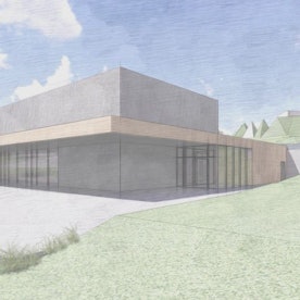 Planung für das neue Sportheim und Bürgerhaus in Sötenich.