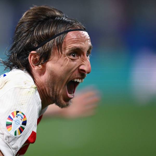 Luka Modrić schreit.