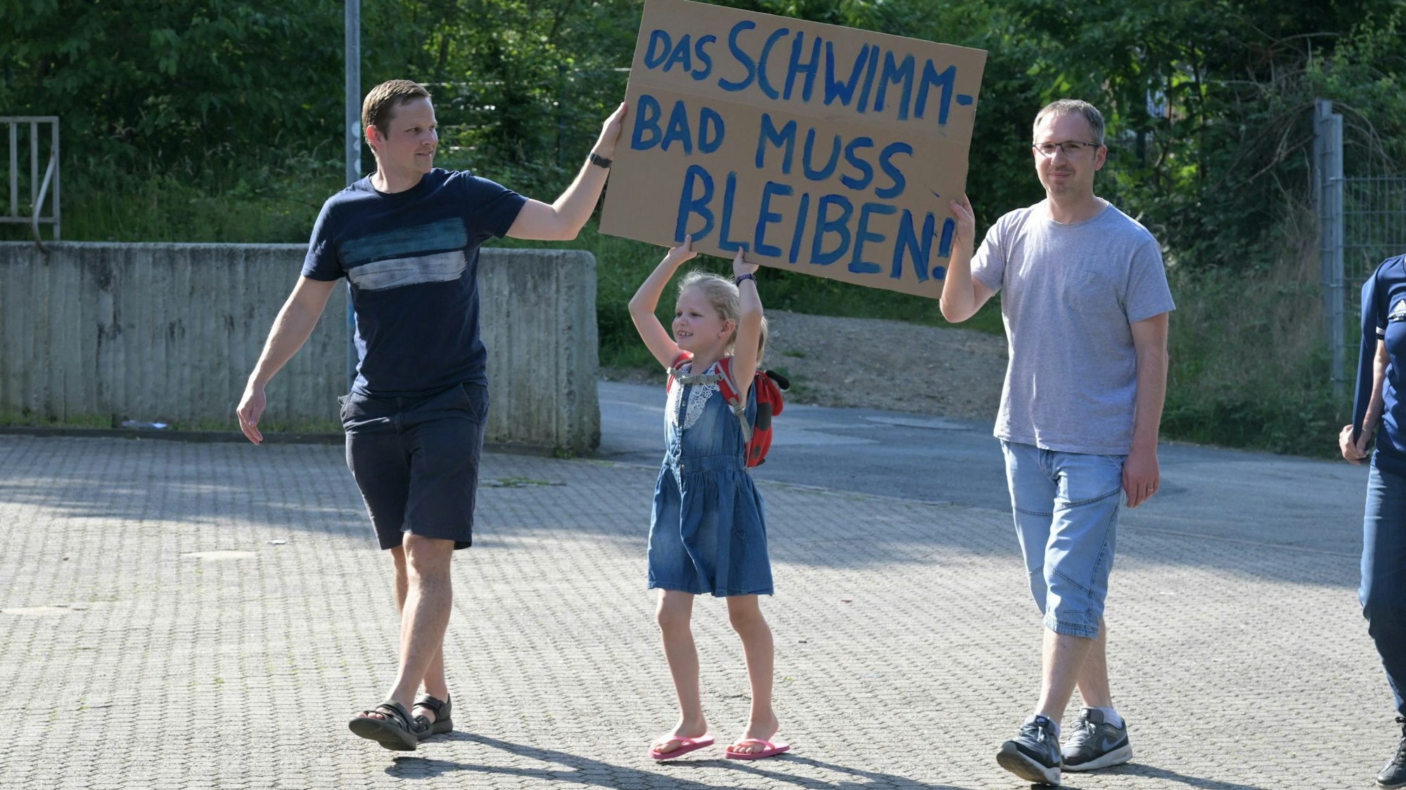 Gegen die Schließung des Hallenbads – auch wenn es nur zeitlich befristet ist – gab es Proteste.