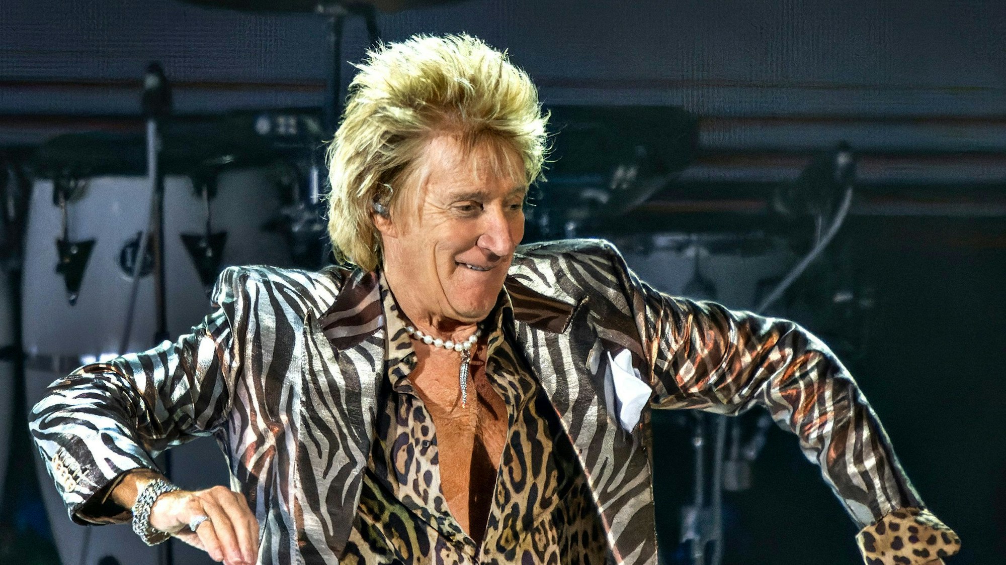 Rod Stewart bei einem Konzert in Kopenhagen. In Budapest wurde der Sänger wie zuvor schon in Leipzig ausgebuht.