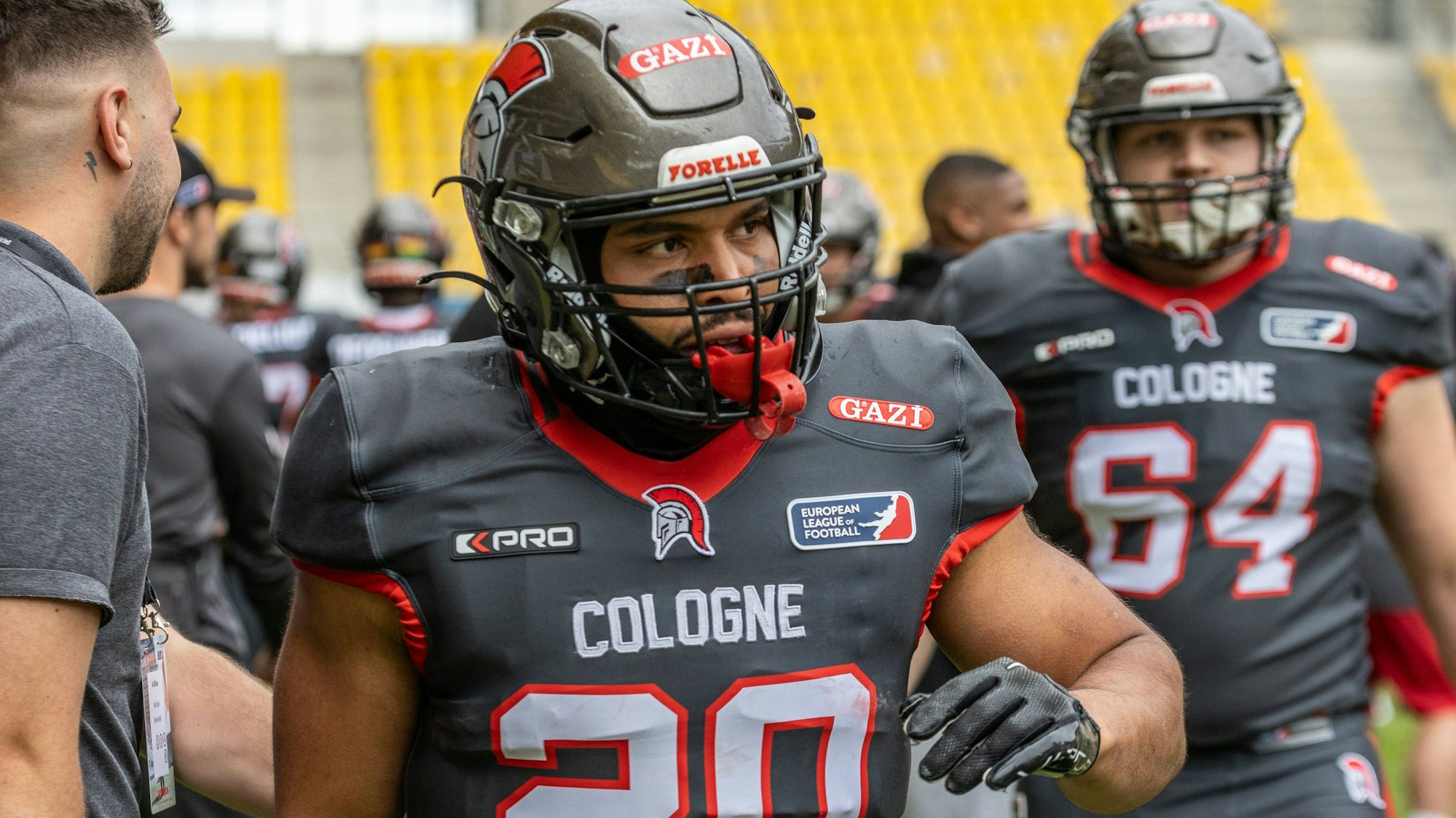 European League of Football, Cologne Centurions vs. Madrid Bravos, Aachen, 15.6.2024 Gerald Ameln Cologne Centurions 20, Cologne Centurions vs. Madrid Bravos am 15.6.2024, Tivoli, Aachen *** European League of Football, Cologne Centurions vs Madrid Bravos, Aachen, 15 6 2024 Gerald Ameln Cologne Centurions 20 , Cologne Centurions vs Madrid Bravos on 15 6 2024, Tivoli, Aachen Copyright: xBEAUTIFULxSPORTS/MarcxJungex