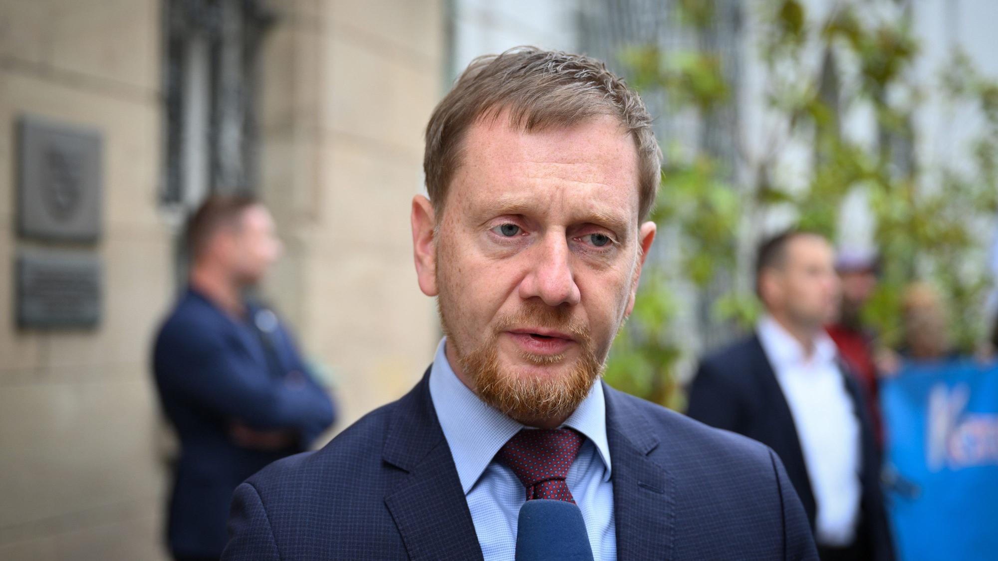 „Die Grünen werden nicht mehr gebraucht“, sagt Michael Kretschmer.