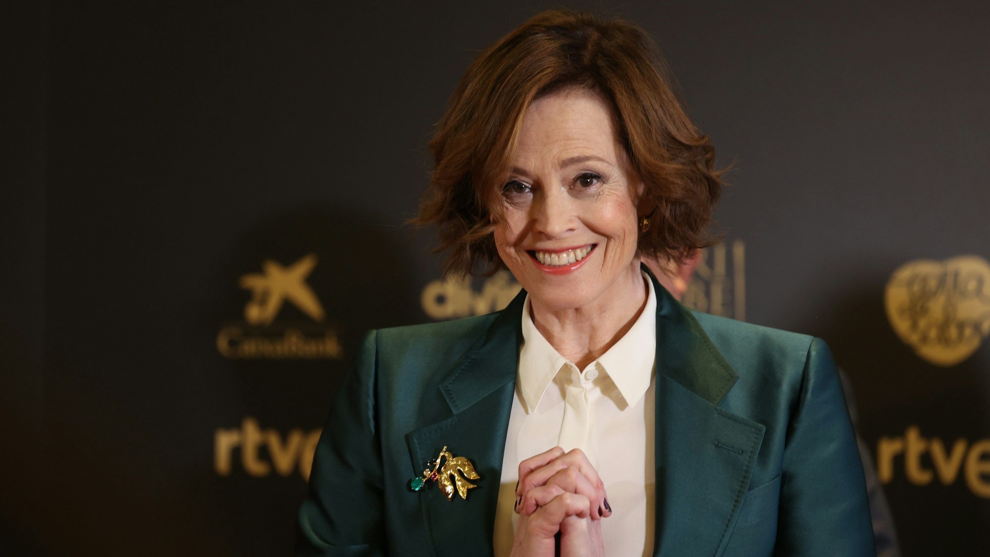 Sigourney Weaver, Schauspielerin und Filmproduzentin aus den USA, posiert auf einer Pressekonferenz. (Archivbild)