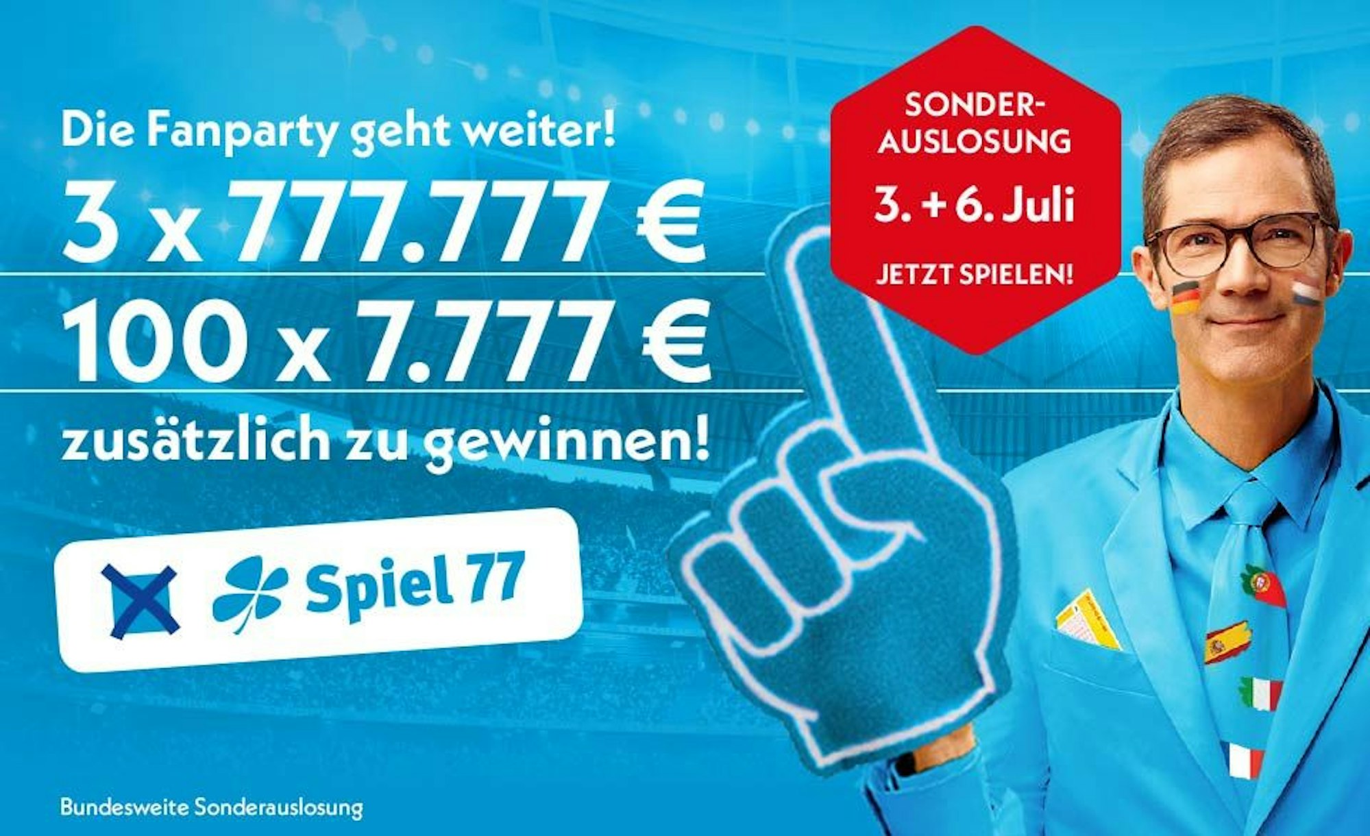 bundesweite Sonderauslosung Spiel 77.