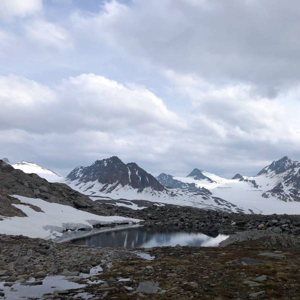 Der Gurgler Ferner in den Ötztaler Alpen in Österreich.
