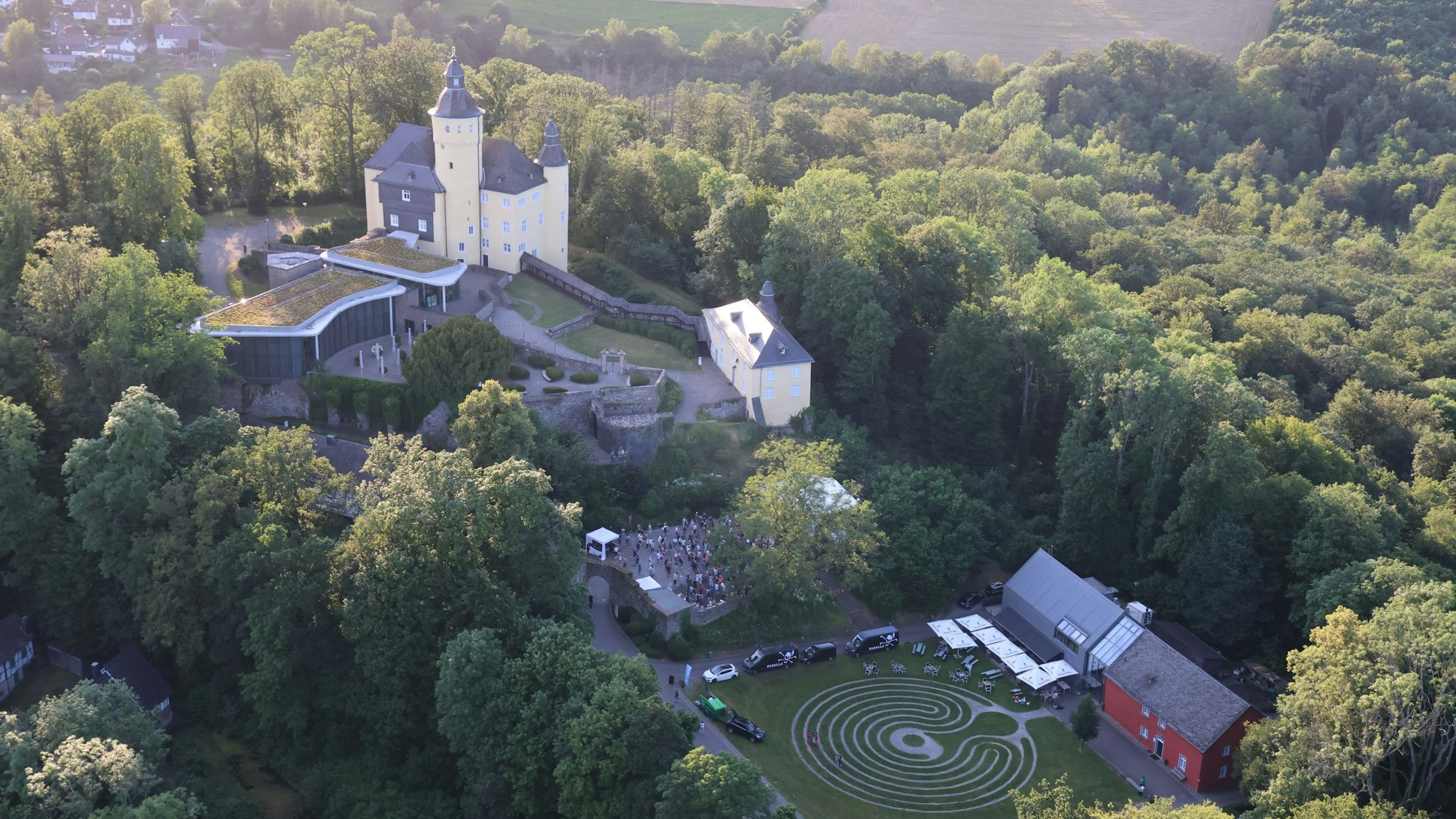 Schloss Homburg von oben.