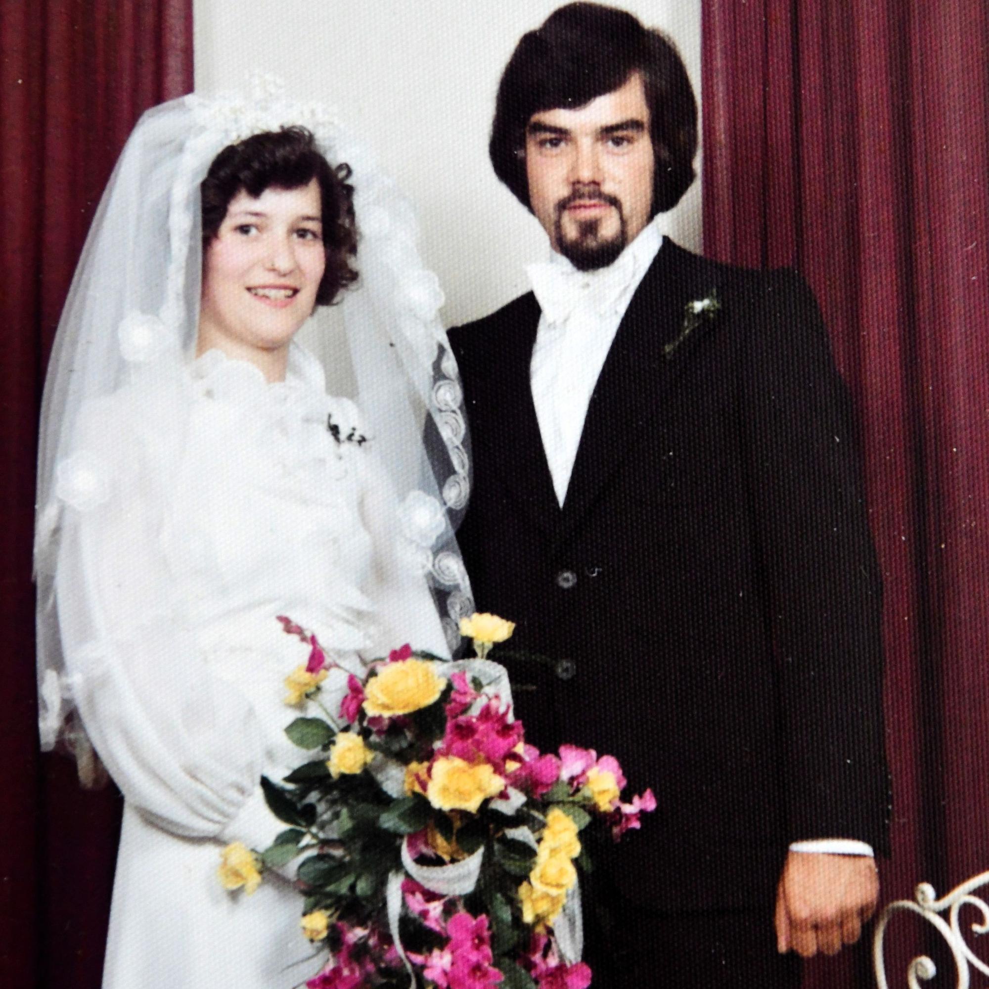 Hochzeitsfoto von Brigitte und Kurt August aus dem Jahr 1974.