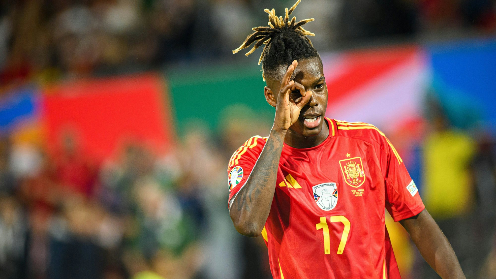 Tempo und Technik auf dem linken spanischen Flügel: Nico Williams begeistert bei der Fußball-Europameisterschaft und erzielte im Achtelfinale beim 4:1 gegen Georgien das vorentscheidende 3:1.