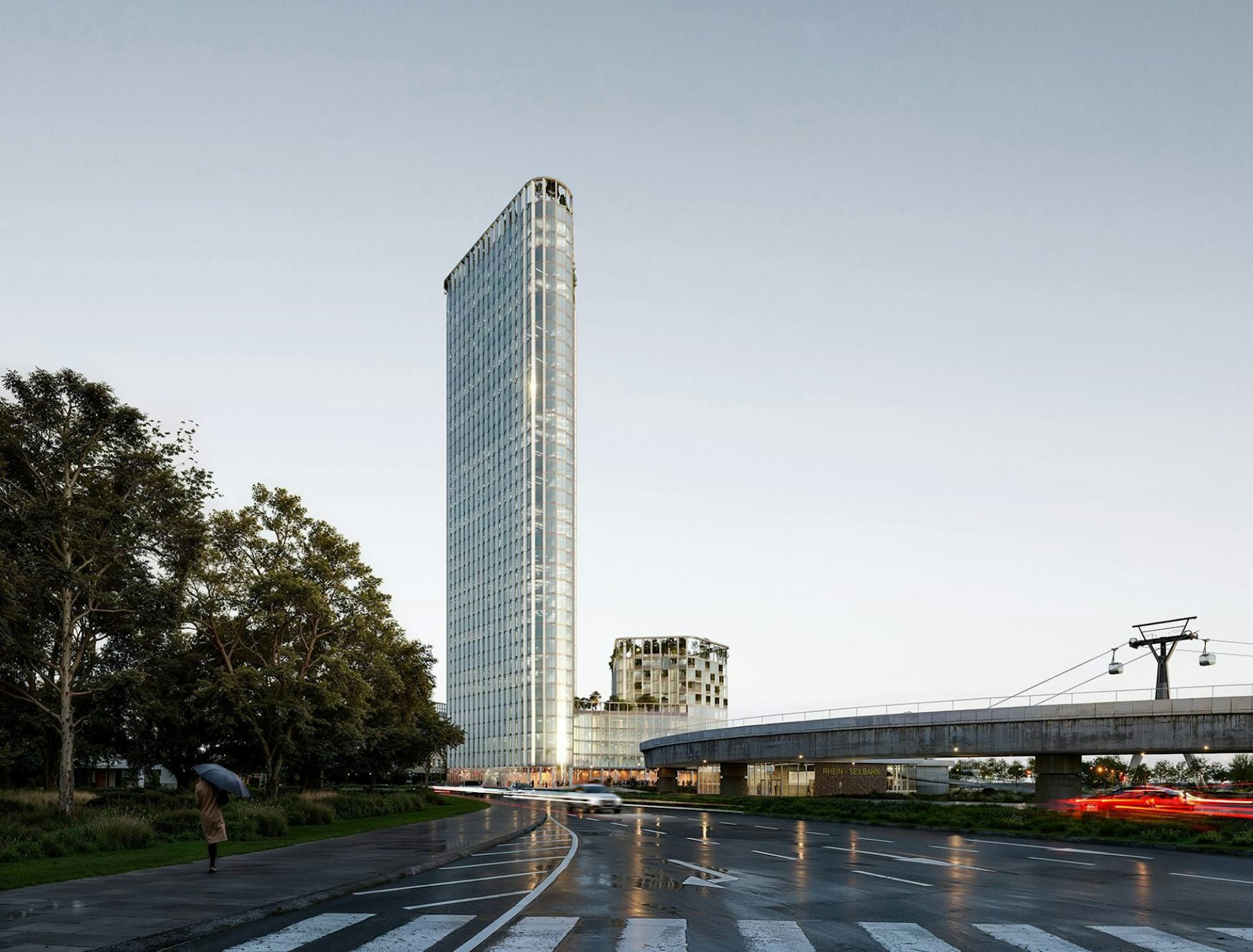 Visualisierung des DEVK-Hochhauses in Köln