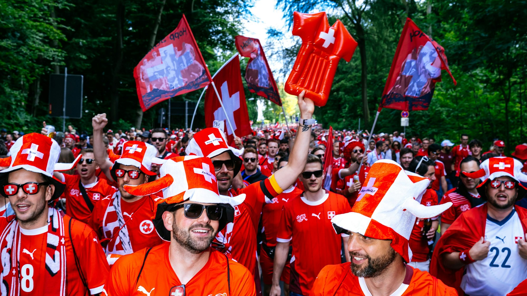 Die Gäste aus der Schweiz gehörten zu den ersten EM-Gästen.