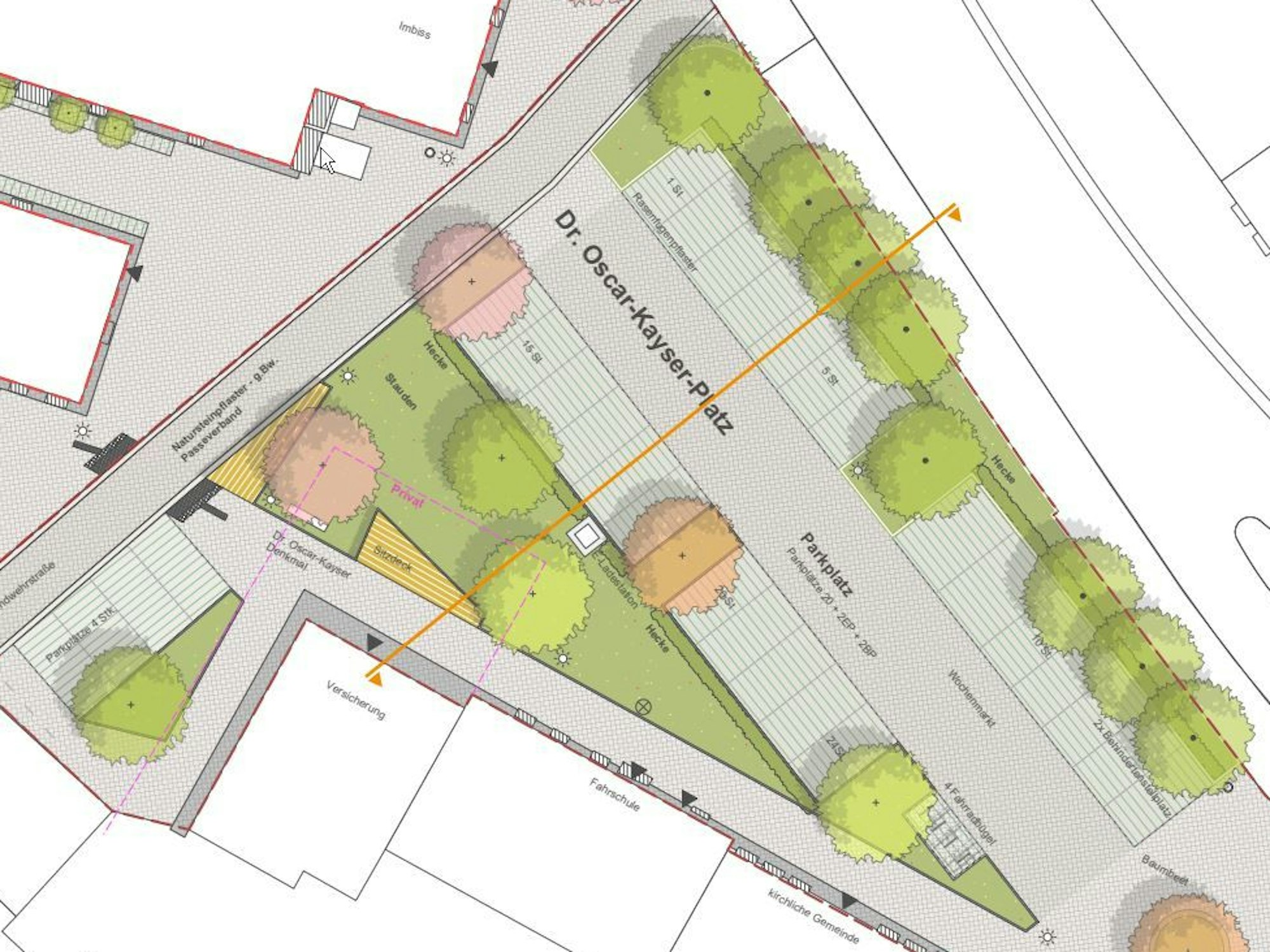 Das ist der Plan für den Dr.-Oscar-Kayser-Platz.