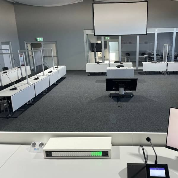 Leichtbauhalle Zelt für Justizzentrum