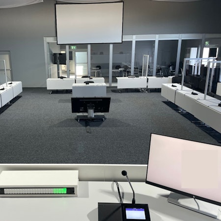 Leichtbauhalle Zelt für Justizzentrum