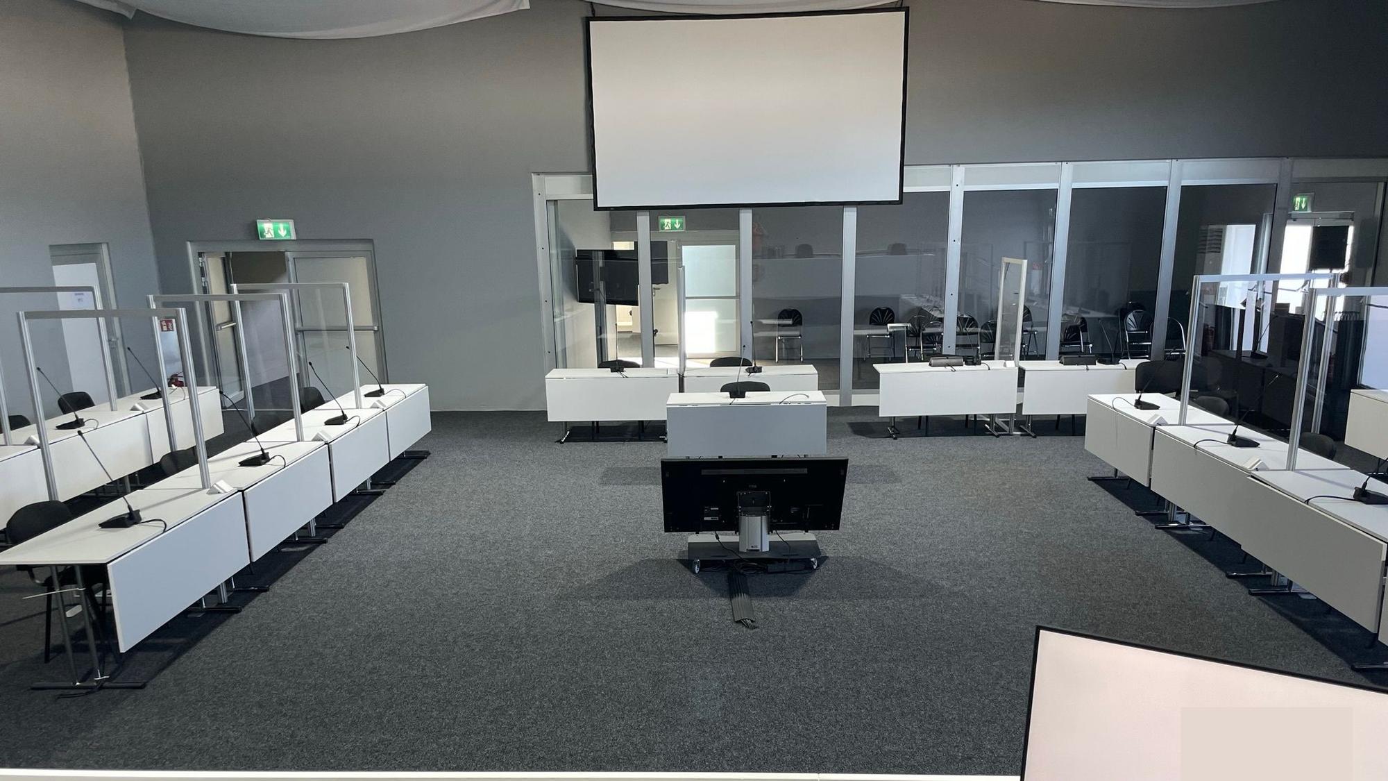 Leichtbauhalle Zelt für Justizzentrum