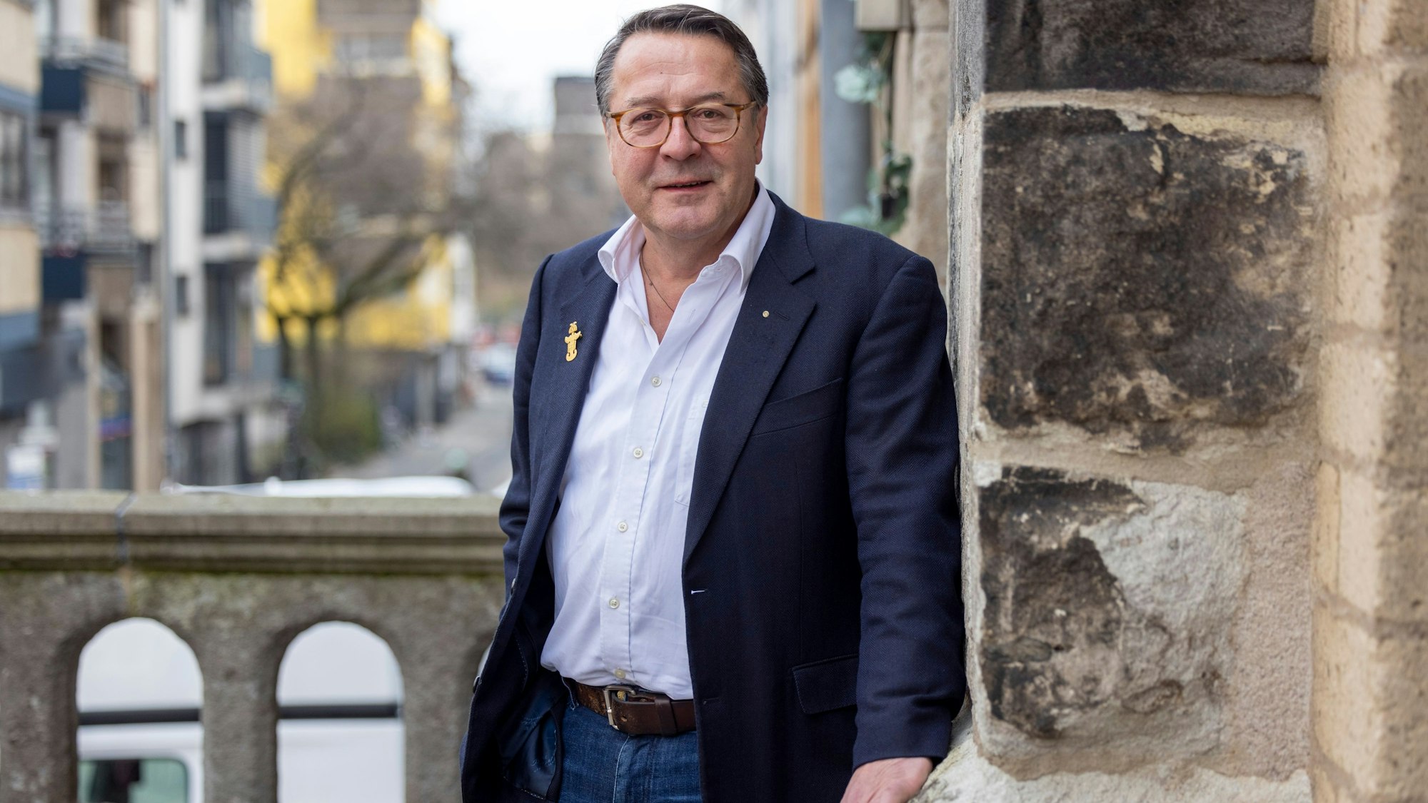 Hans Mörtter auf der Severinstorburg.