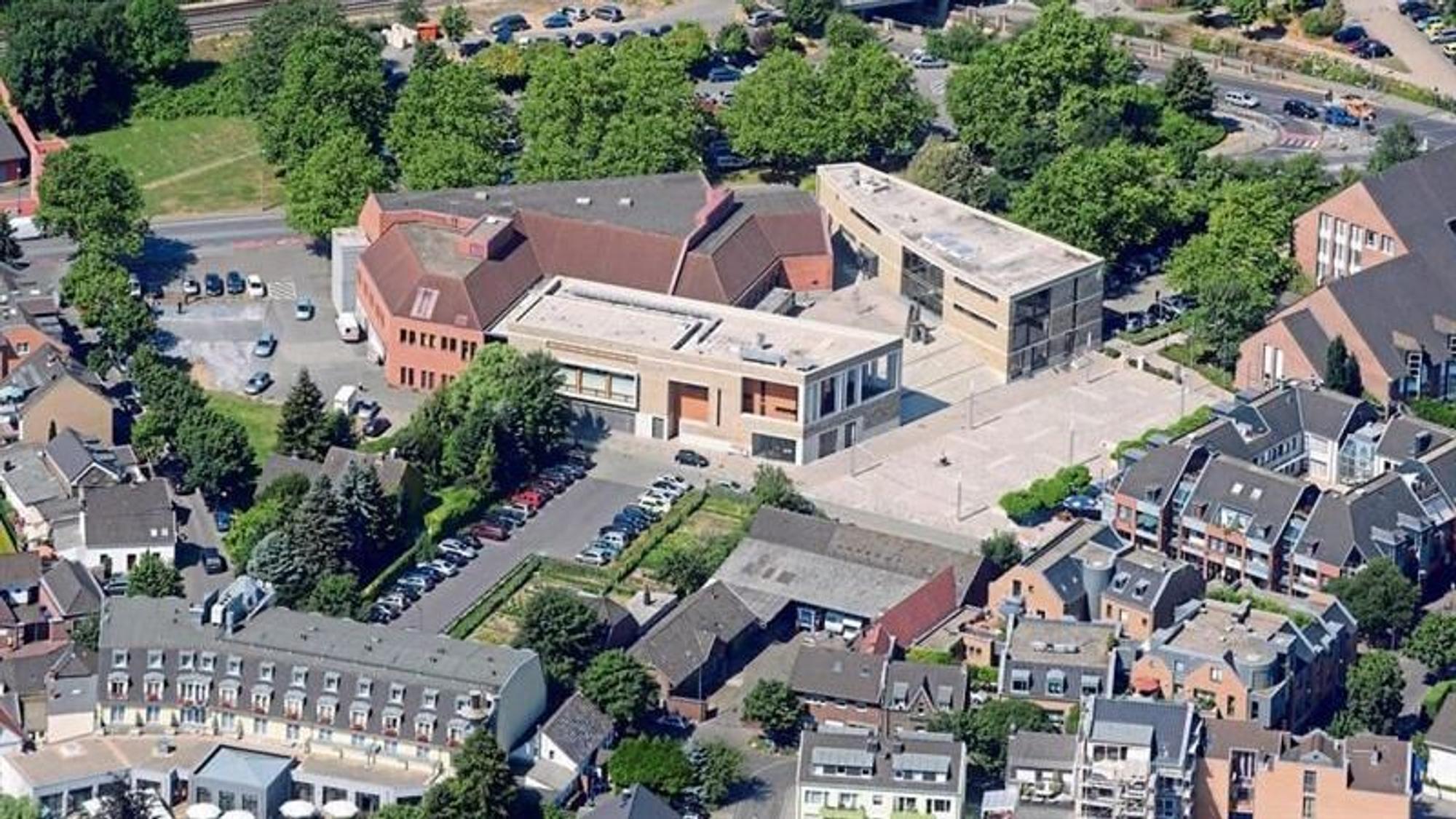 Ein Luftbild der Pulheimer Innenstadt.