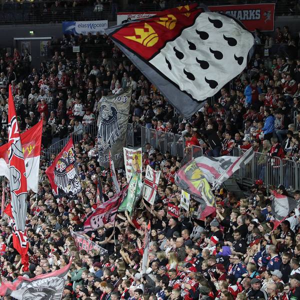 17.03.2023, Köln, Eishockey, Playoffs Penny DEL, Viertelfinale Spiel 2, Lanxess-Arena, Kölner Haie - Adler Mannheim: