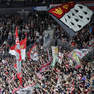 17.03.2023, Köln, Eishockey, Playoffs Penny DEL, Viertelfinale Spiel 2, Lanxess-Arena, Kölner Haie - Adler Mannheim: