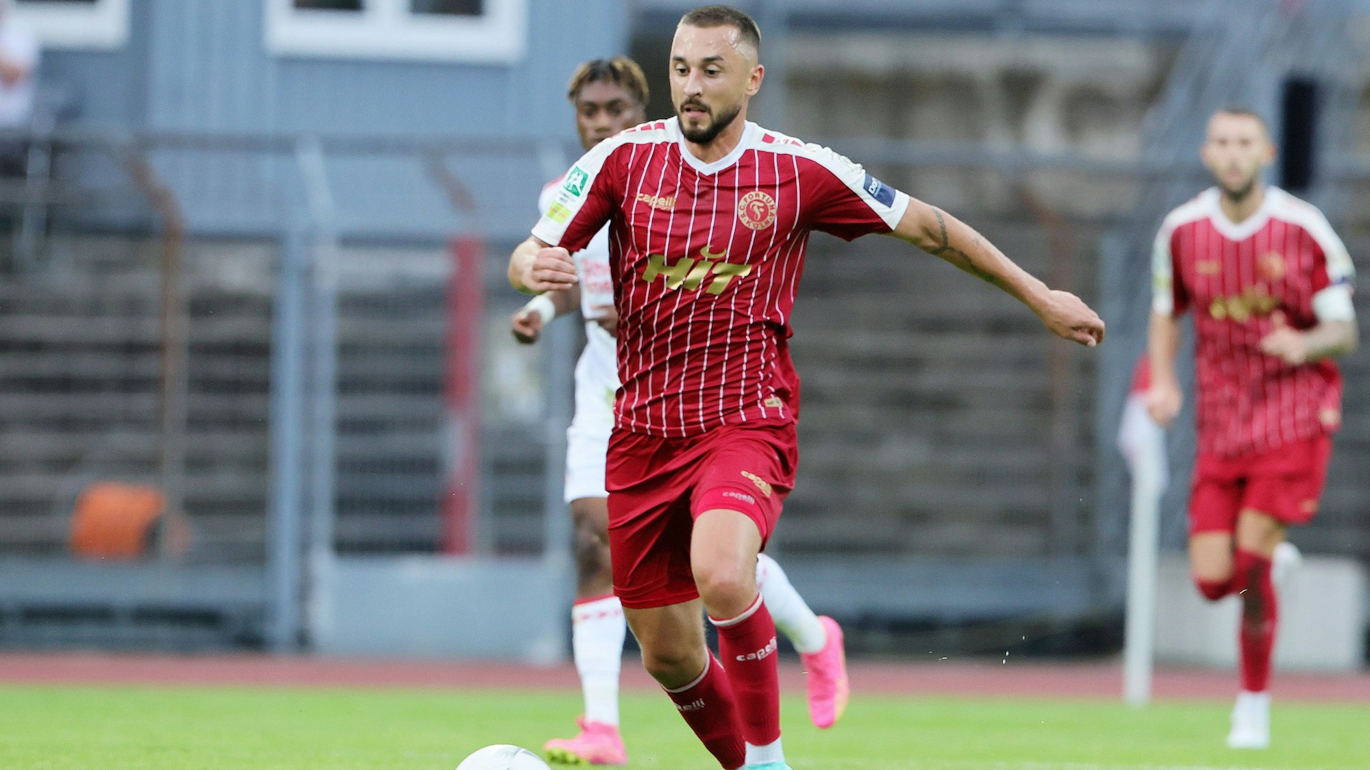 SC Fortuna Köln vs. 1. FC Köln U21, 4.Liga,
Stipe Batarilo (Fortuna), 01.08.2023, Bild: Herbert Bucco