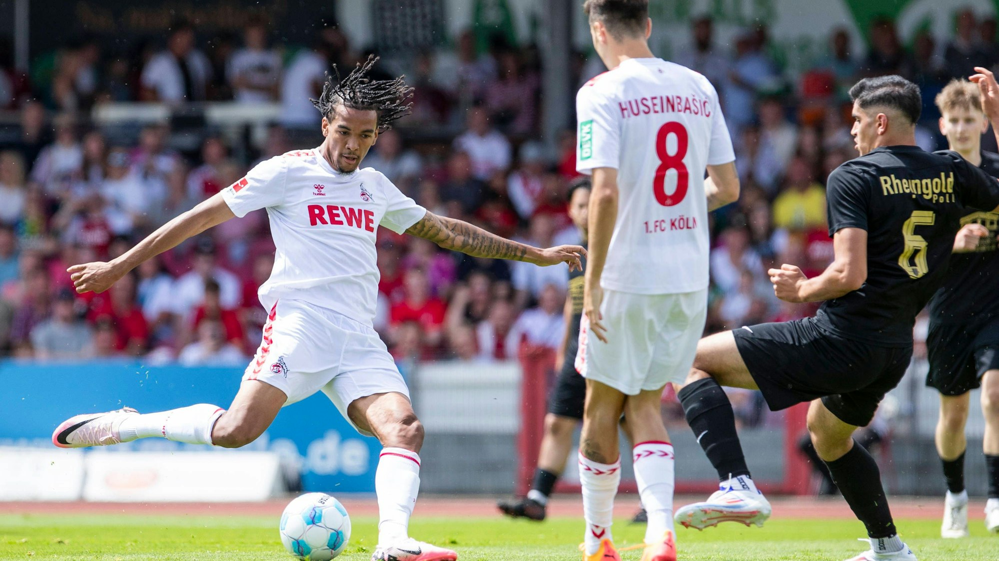 Damion Downs 1. FC Köln, 42 erzielt das Tor zum 8:0. Testspiel, 1. FC Köln - VfL Rheingold Köln-Poll 1912,