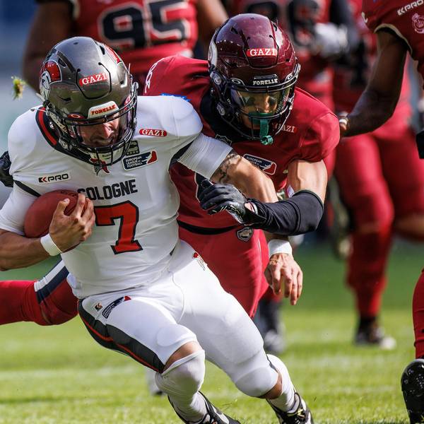 07.07.2024, American Football, European League of Football 2024, Rhein Fire Düsseldorf - Cologne Centurions, Schauinsland-Reisen-Arena Isaiah Weed Cologne Centurions Duisburg NRW Deutschland *** 07 07 2024, American Football, European League of Football 2024, Rhein Fire Düsseldorf Cologne Centurions, Schauinsland Reisen Arena Isaiah Weed Cologne Centurions Duisburg NRW Germany 20240707173024