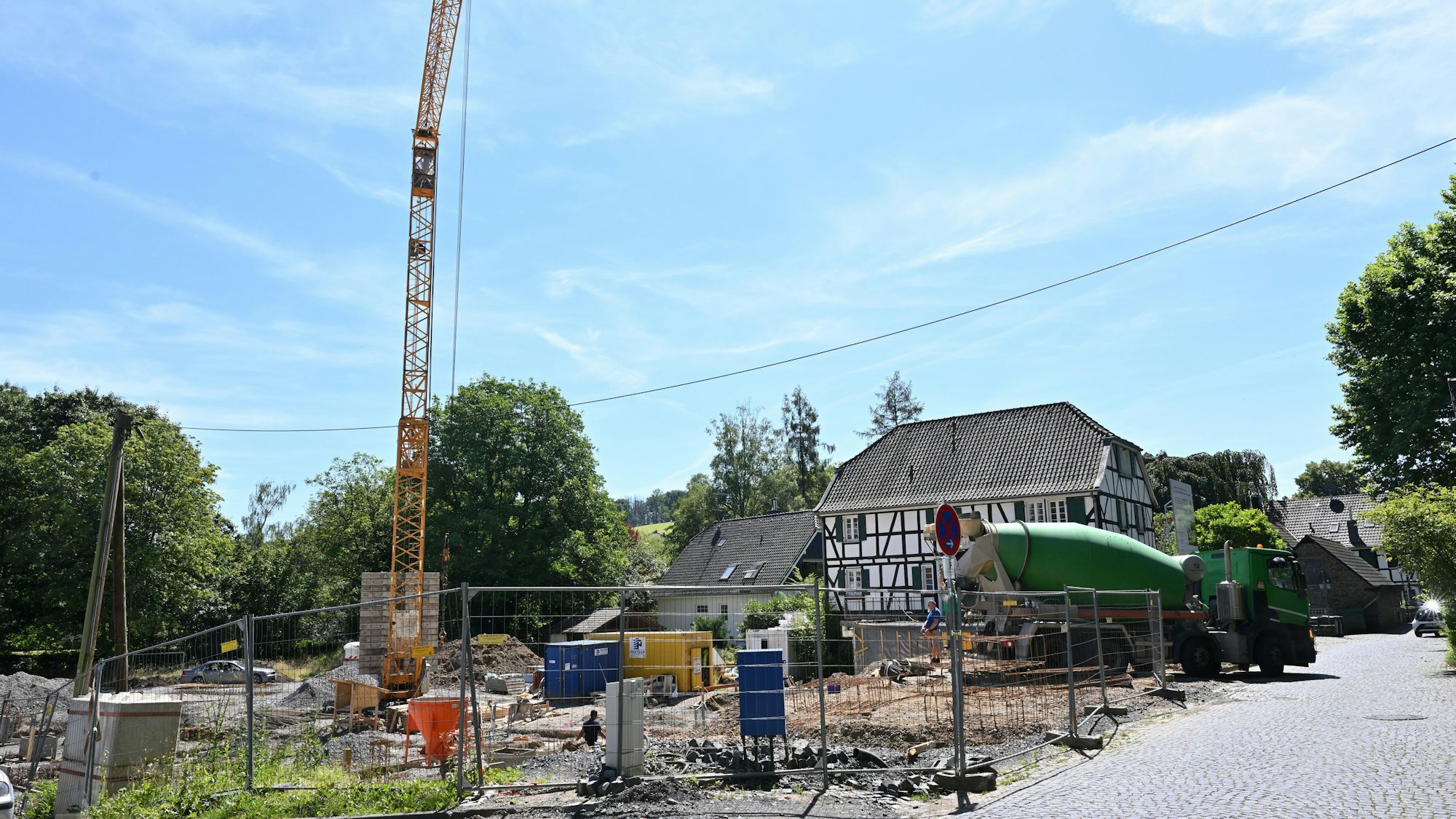 Der Neubau der Kita Volberg in Rösrath-Hoffnungsthal kommt voran.