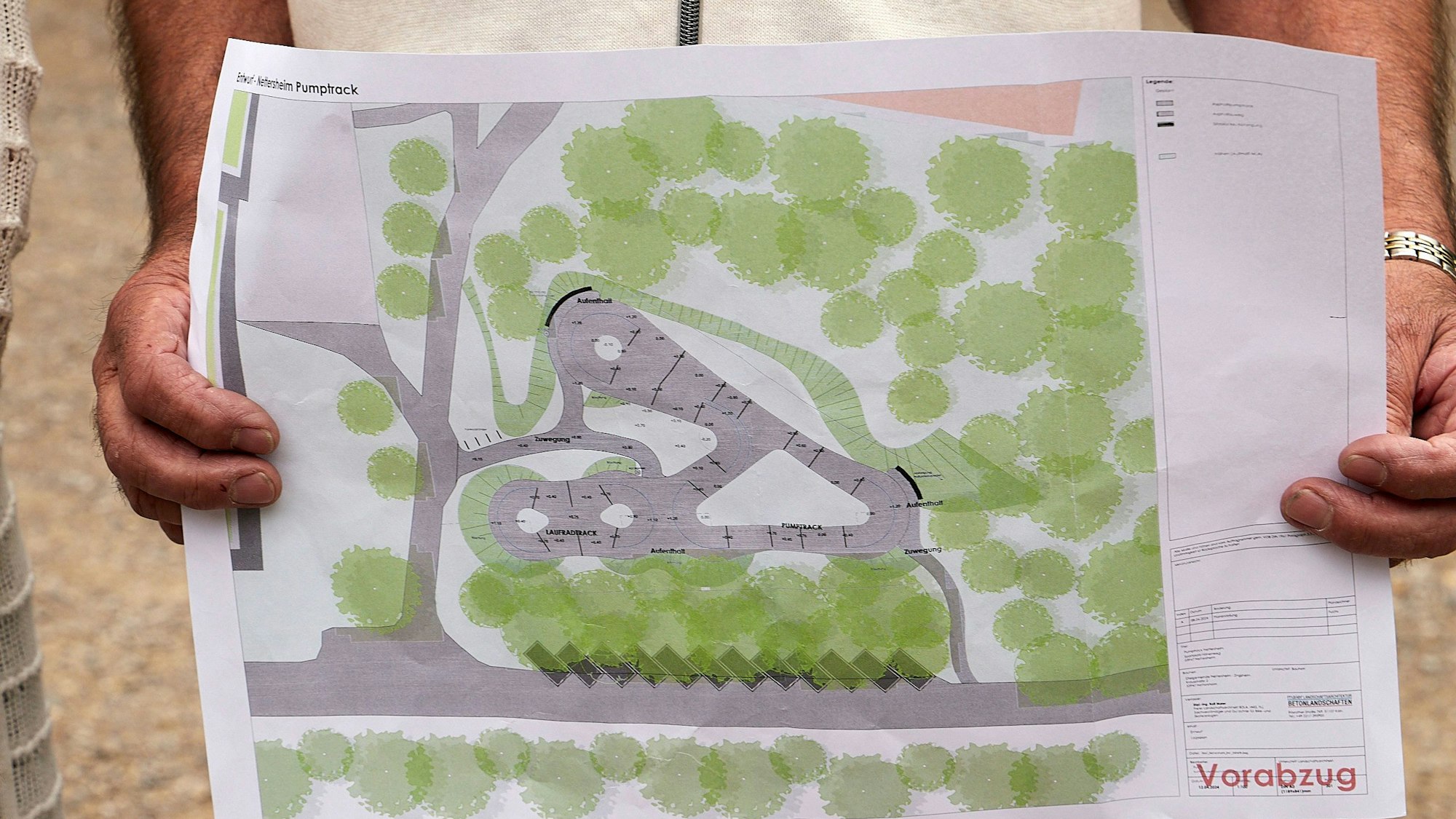 Eine Grafik zeigt, wie die Strecke verlaufen soll.