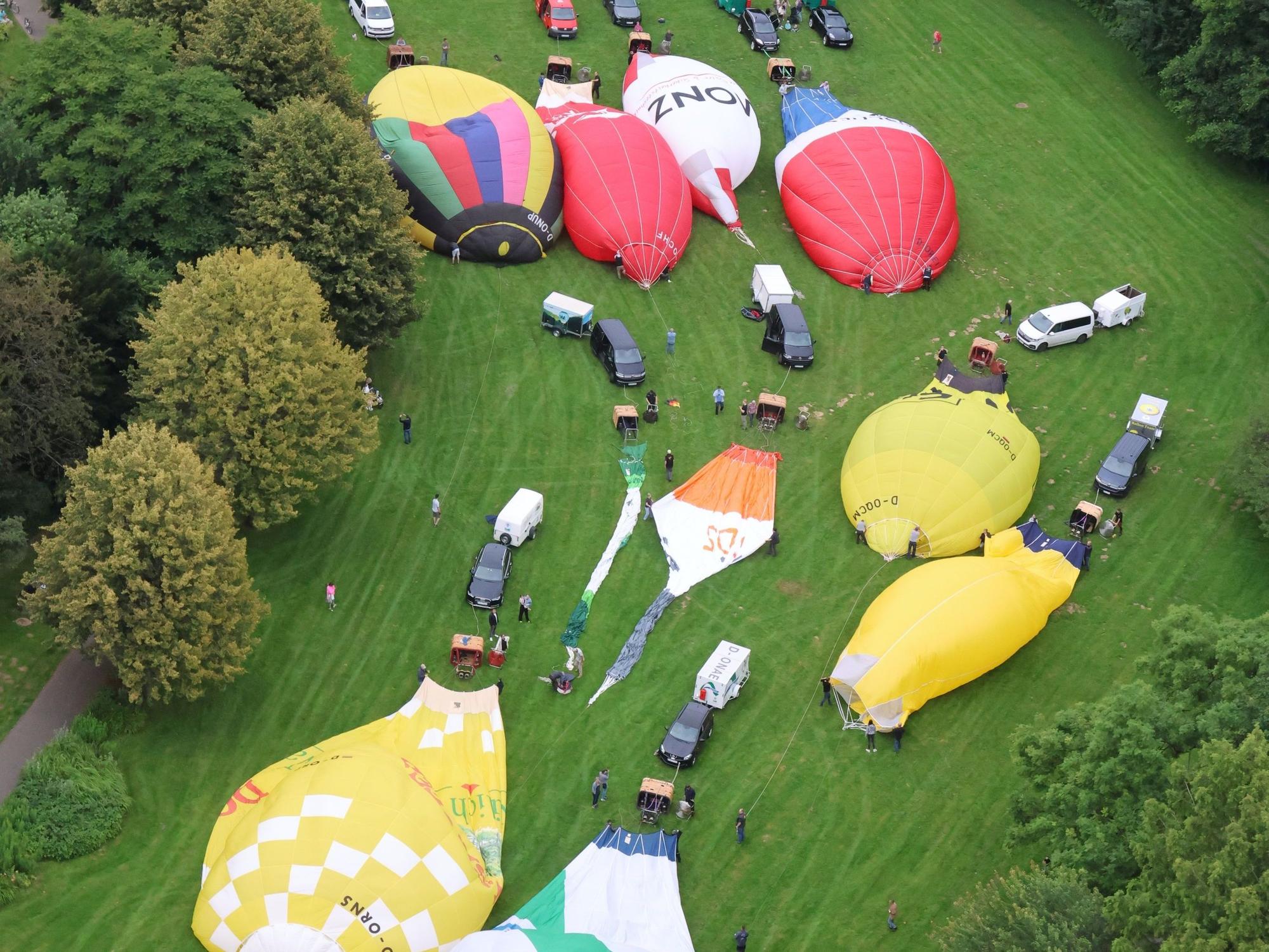 Ballone im Kurpark.